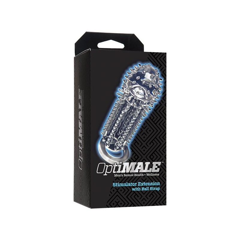 OptiMALE - Stimulator Extension with Ball Strap - Clear