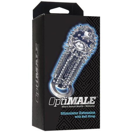 OptiMALE - Stimulator Extension with Ball Strap - Clear