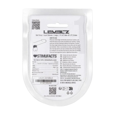 Liquid Silicone Ball Strap - Large - 34mm - Black