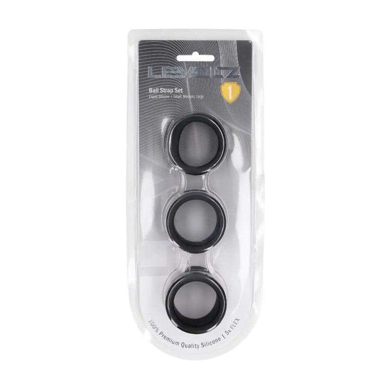 Liquid Silicone Ball Stretchers Set of 3 - S/M/L - Μαύρο