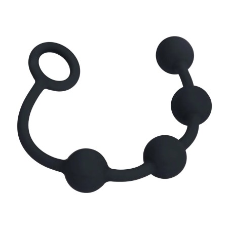 Round Silicone Anal Balls - Small - 2cm - Black