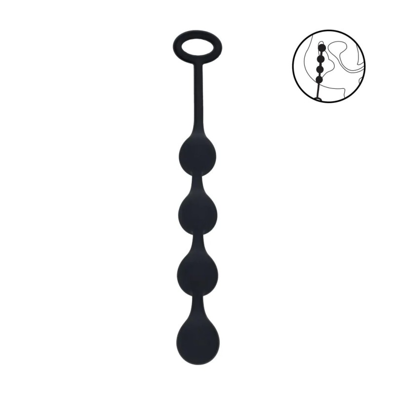 Waterdrop Silicone Anal Balls - Small - 2cm - Black