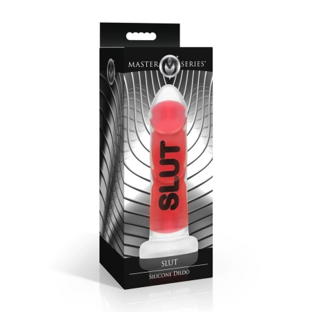 SLUT | Silicone Dildo - Red