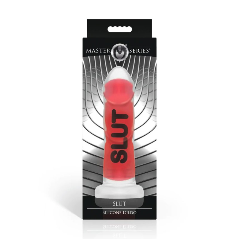 SLUT | Silicone Dildo - Red