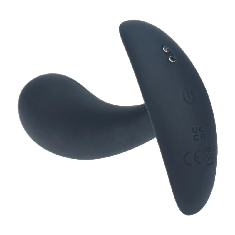 Vibrating Silicone Prostate Stimulator Anal Plug - Small - Black