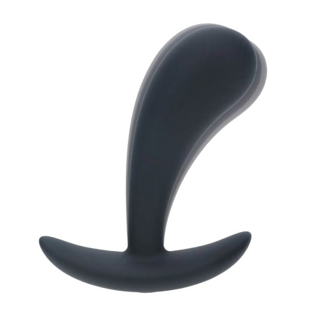 Vibrating Silicone Prostate Stimulator Anal Plug - Small - Black