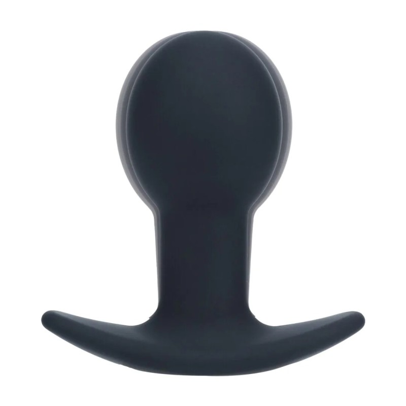 Single Bulb Vibrating Silicone Anal Plug - Black