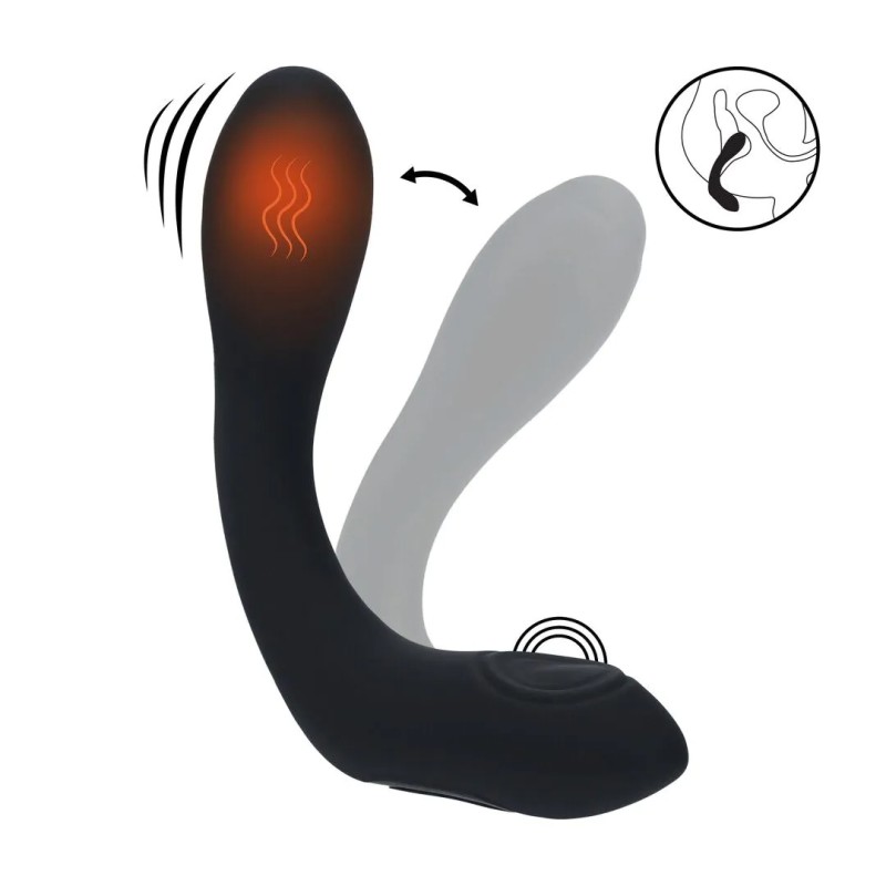 Vibrating Heating Bendable Tapping Silicone Prostate Stimulator