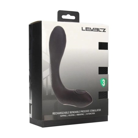 Vibrating Heating Bendable Tapping Silicone Prostate Stimulator