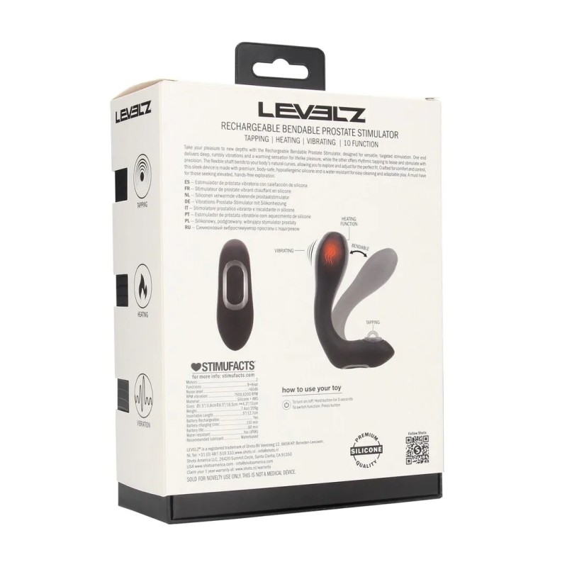 Vibrating Heating Bendable Tapping Silicone Prostate Stimulator