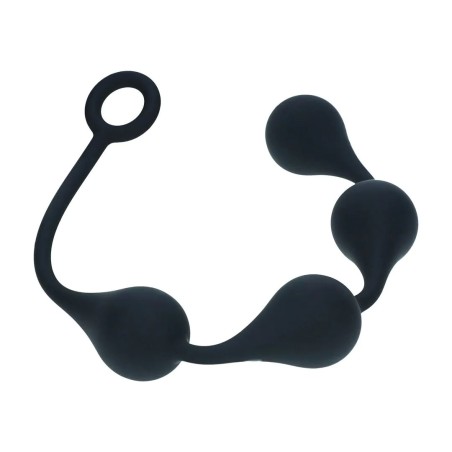 Waterdrop Silicone Anal Balls - Large - 4cm - Black