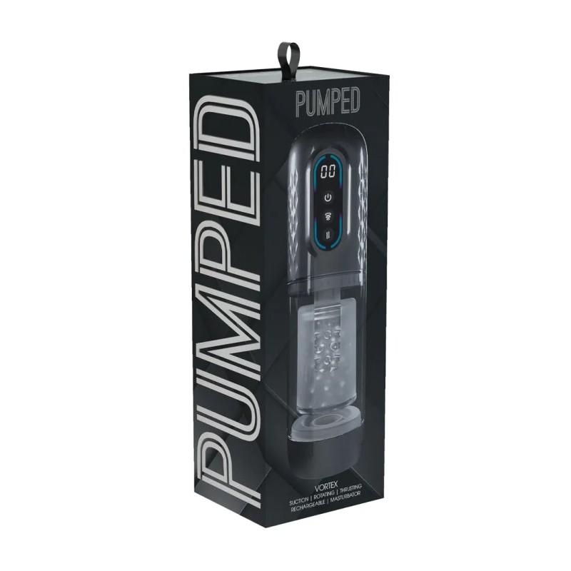 Vortex - Suction Rotation and Thrusting Masturbator Pump - Gun Metal