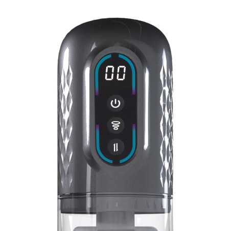 Vortex - Suction Rotation and Thrusting Masturbator Pump - Gun Metal