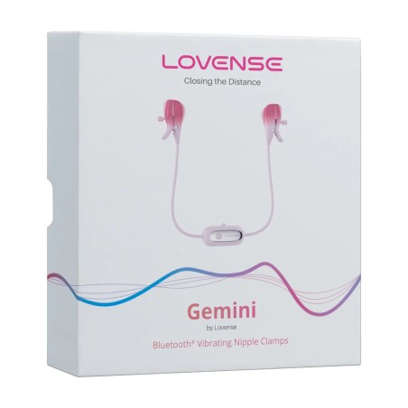 Gemini - App-controlled Vibrating Nipple Clamps - Pink