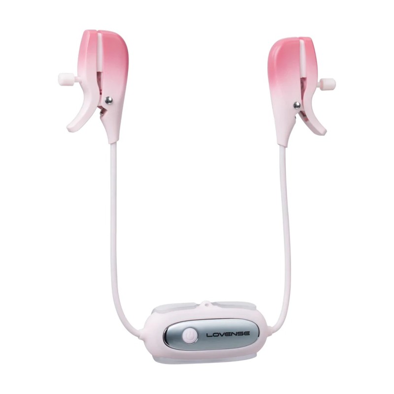 Gemini - App-controlled Vibrating Nipple Clamps - Pink