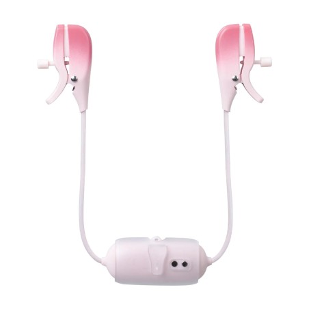 Gemini - App-controlled Vibrating Nipple Clamps - Pink