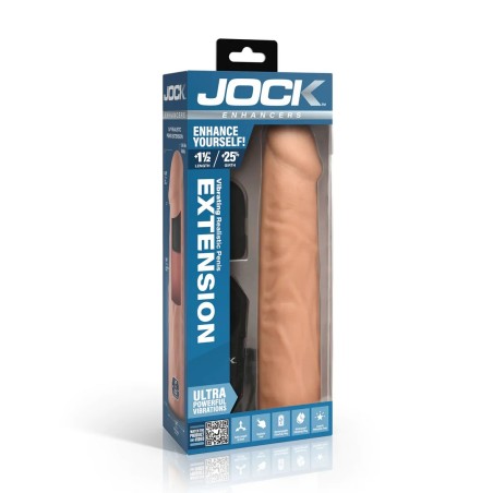 Enhancers - Vibrating Realistic Penis Extension with Remote Control - Light