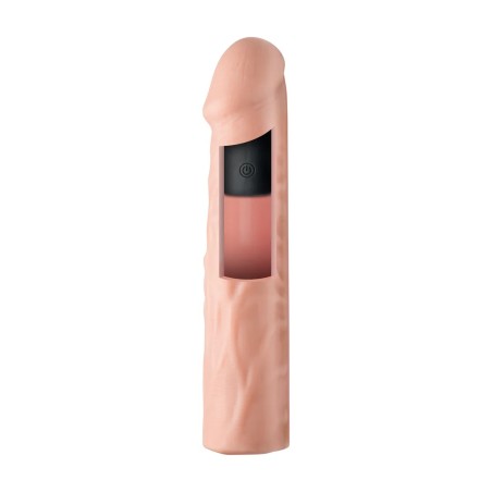 Enhancers - Vibrating Realistic Penis Extension with Remote Control - Light