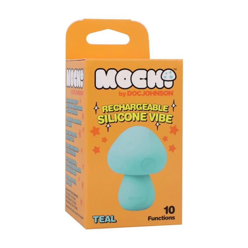 Mushroom Vibe - Rechargeable Silicone Vibrator - Teal