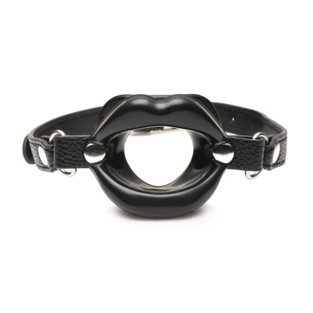 Juicy Lips - Silicone Open Mouth Gag - Black