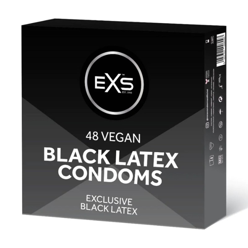 EXS | Μαύρα Προφυλακτικά Latex - 48 τμχ