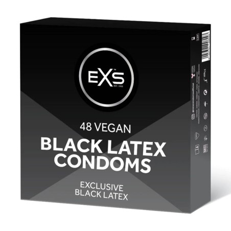 EXS | Black Latex Condoms - 48 Pieces