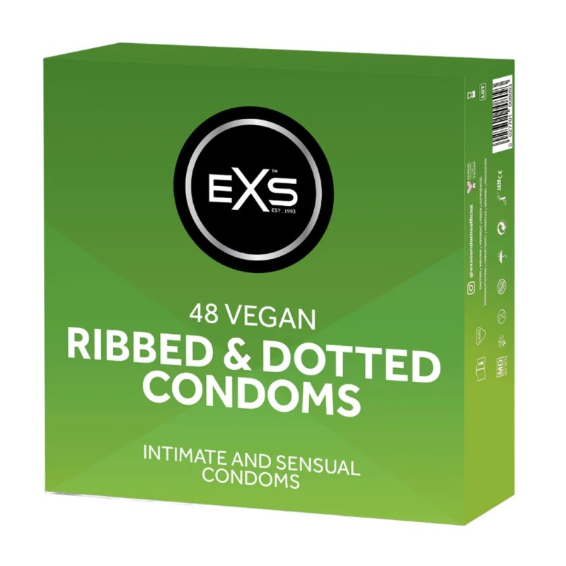 EXS | Ribbed and Dotted - Condoms - 48 Pieces