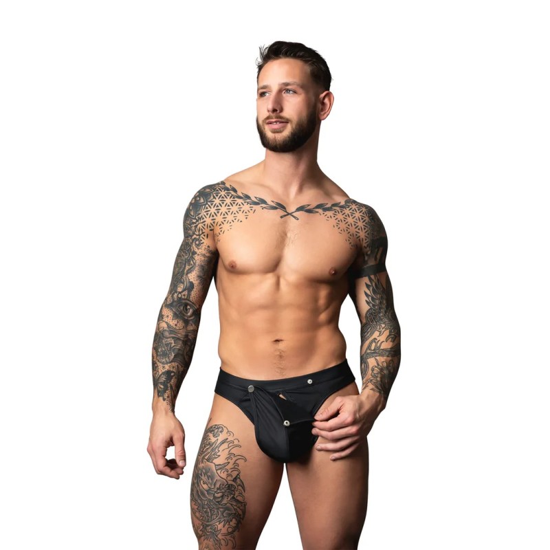 Snap Off Thong - Black