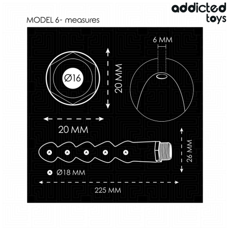 ADDICTED TOYS | Πρωκτικό Ντους με Universal Adapter Model 6