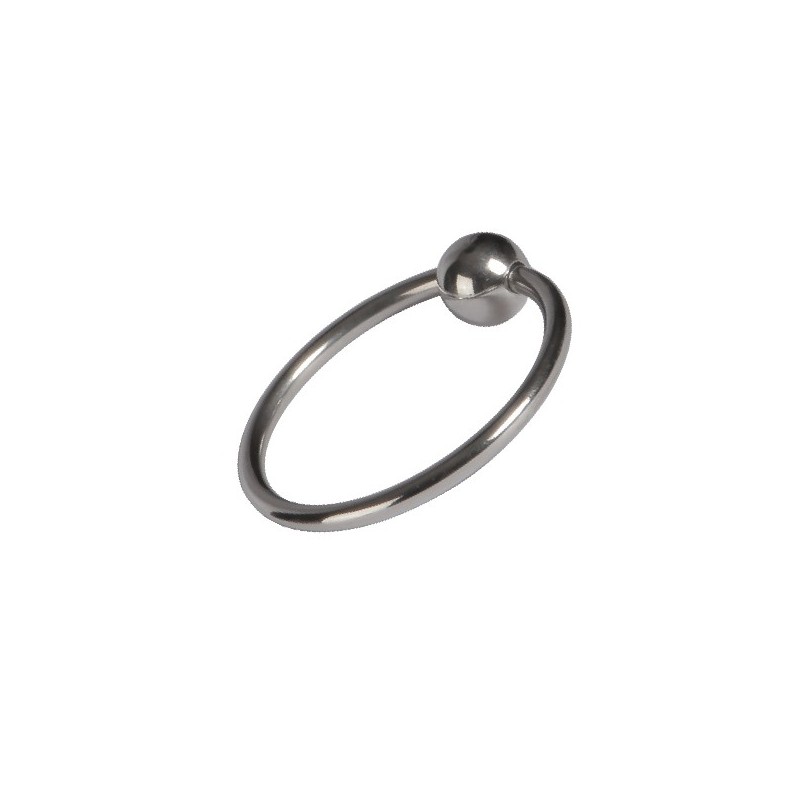 Mister B Stainless Glans Ring With Ball - 3.2cm
