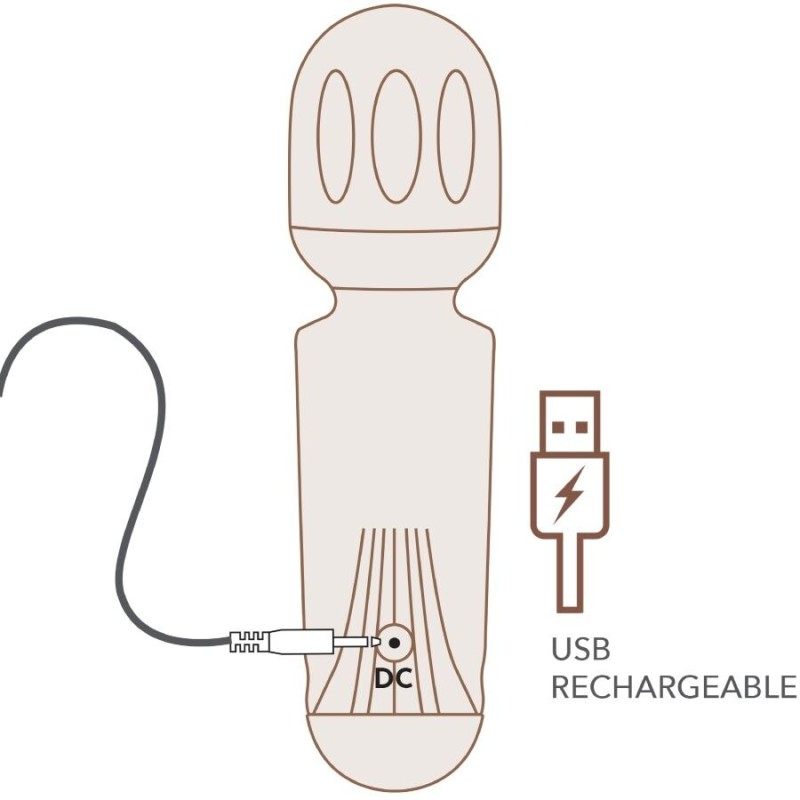 ROCKS-OFF | Mini Rechargeable Wand - Black