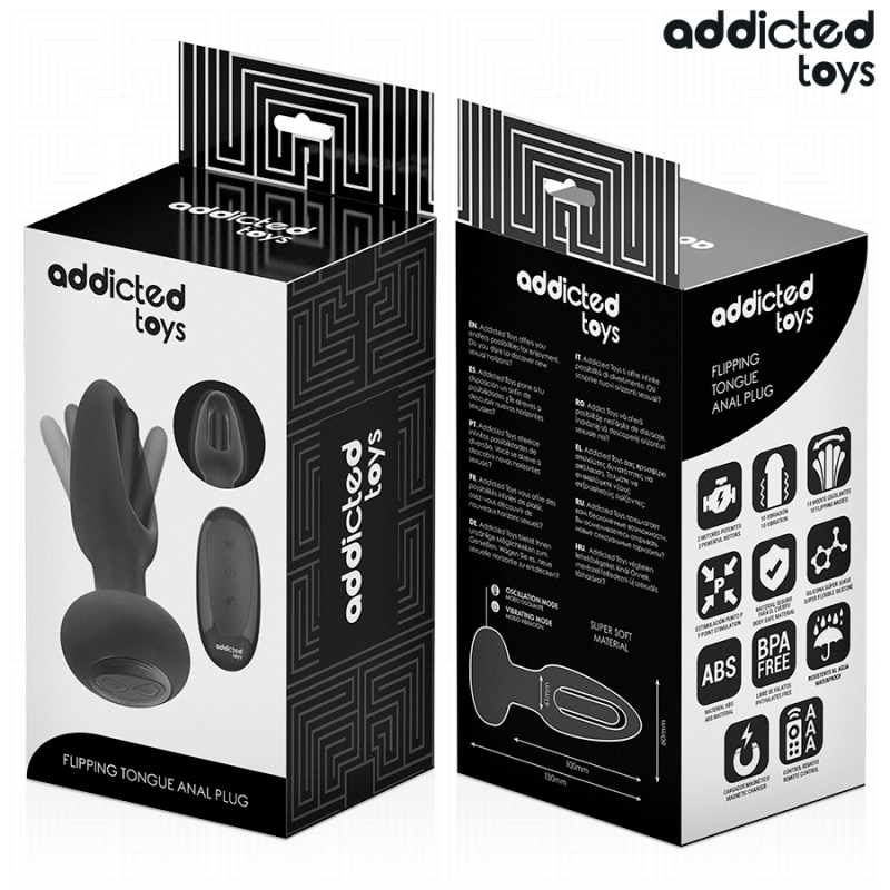 ADDICTED TOYS | Πρωκτική Σφήνα Με Δονούμενη Γλώσσα & Remote Control