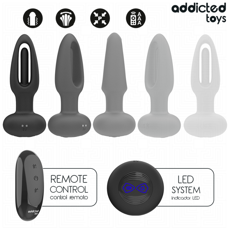 ADDICTED TOYS | Πρωκτική Σφήνα Με Δονούμενη Γλώσσα & Remote Control