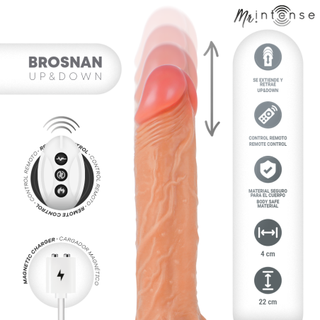 MR INTENSE | BROSNAN | Ρεαλιστικό Thrusting Ομοίωμα Με Remote Control - 22cm