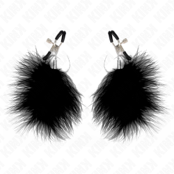 KINK | FEATHER NIPPLE CLAMP BLACK - 7 CM