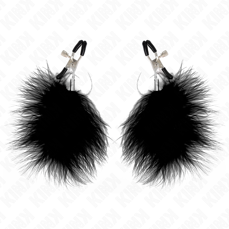 KINK | FEATHER NIPPLE CLAMP BLACK - 7 CM