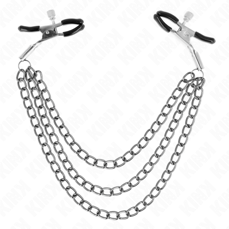 KINK | NIPPLE CLAMPS WITH 3 CHAINS BLACK