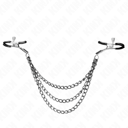 KINK | NIPPLE CLAMPS WITH 3 CHAINS BLACK