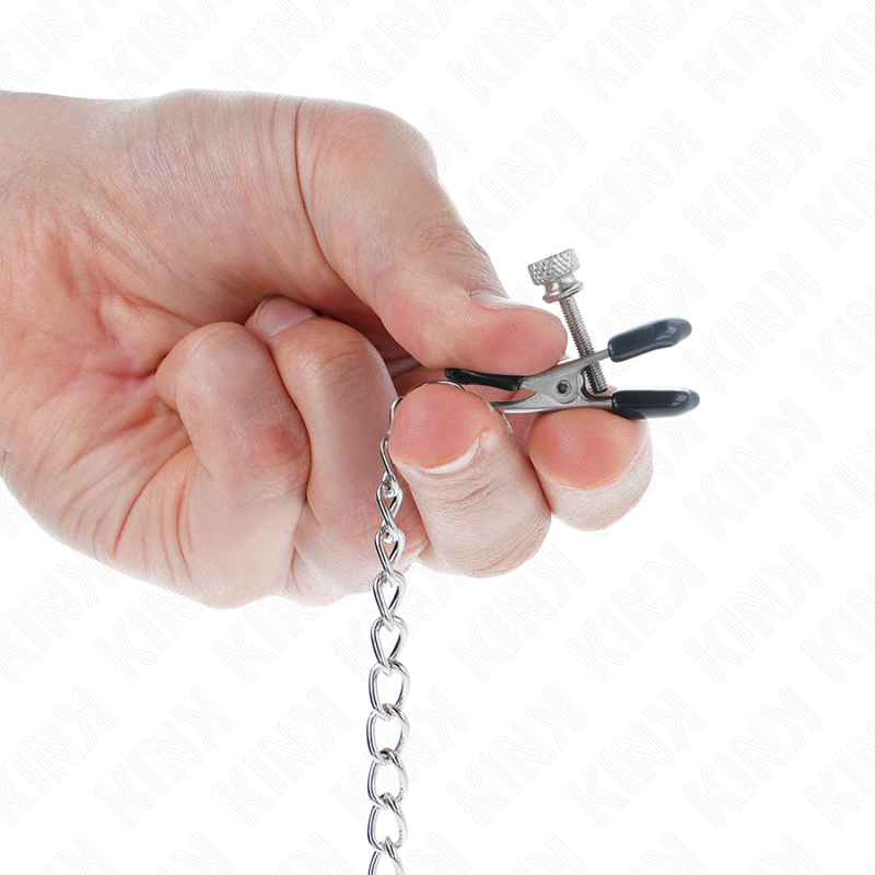 KINK | FLAT CHAIN NIPPLE CLAMPS SILVER 34 CM