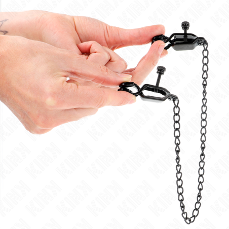 KINK | FLAT CHAIN NIPPLE CLAMPS BLACK 30 CM