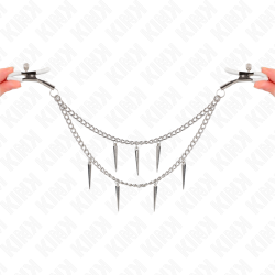 KINK | NIPPLE CLAMPS WITH SPIKES CHAINS 30 CM
