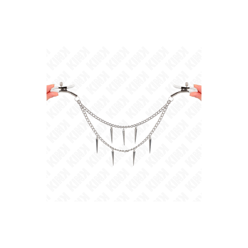 KINK | NIPPLE CLAMPS WITH SPIKES CHAINS 30 CM