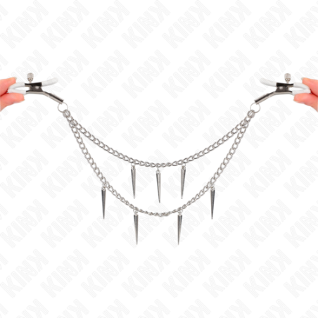 KINK | Πιαστράκια Θηλών με Αλυσίδα 30cm & Spikes