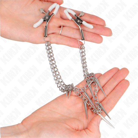 KINK | NIPPLE CLAMPS WITH SPIKES CHAINS 30 CM