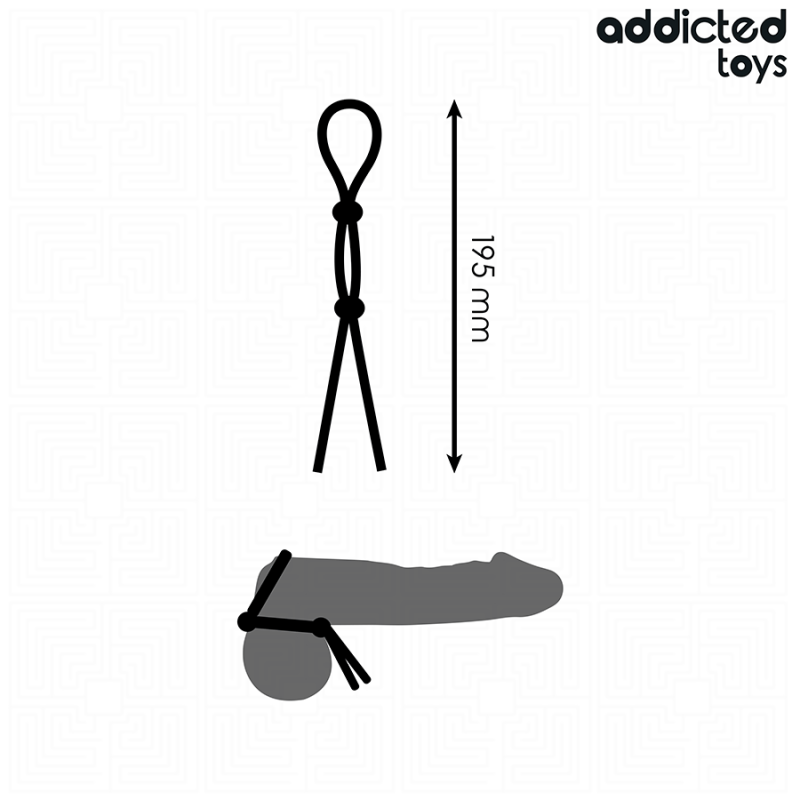 ADDICTED TOYS | Double Loop Silicone Rope For Penis & Balls