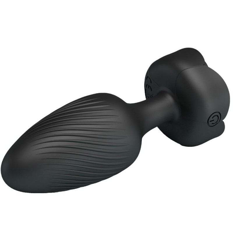 PRETTY LOVE | OSBORN | ANAL PLUG WITH LED LIGHT - BLACK 9,8cm