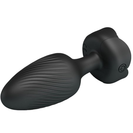 PRETTY LOVE | OSBORN | ANAL PLUG WITH LED LIGHT - BLACK 9,8cm