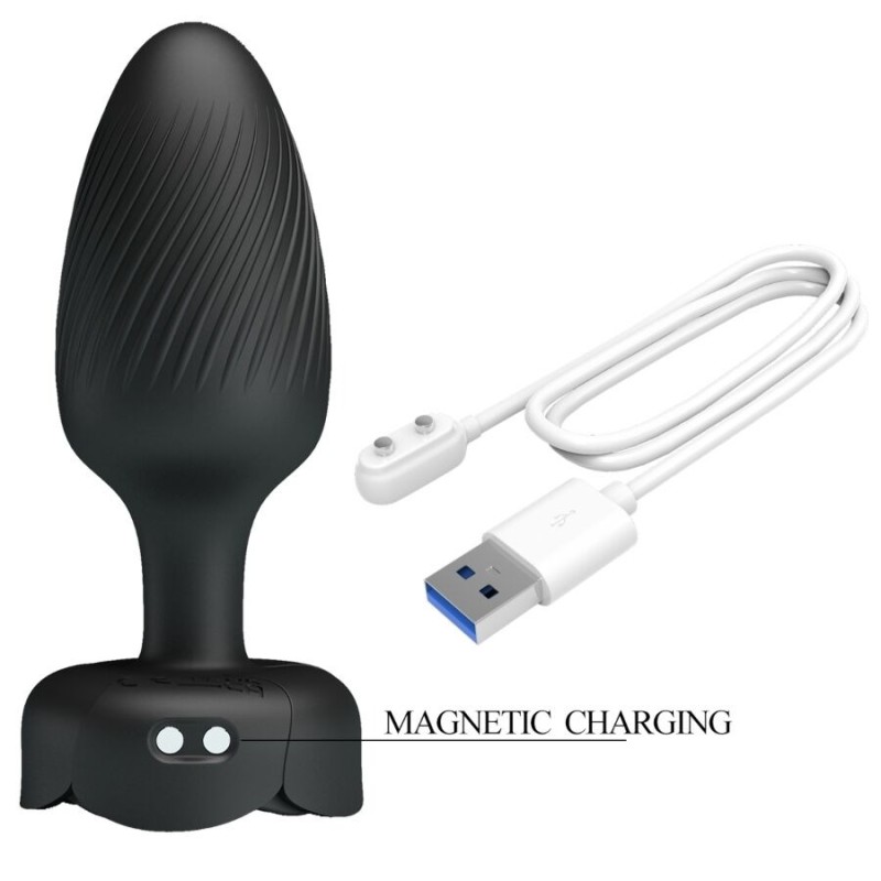 PRETTY LOVE | VARIAN | ANAL PLUG WITH LED LIGHT BLACK - 11cm