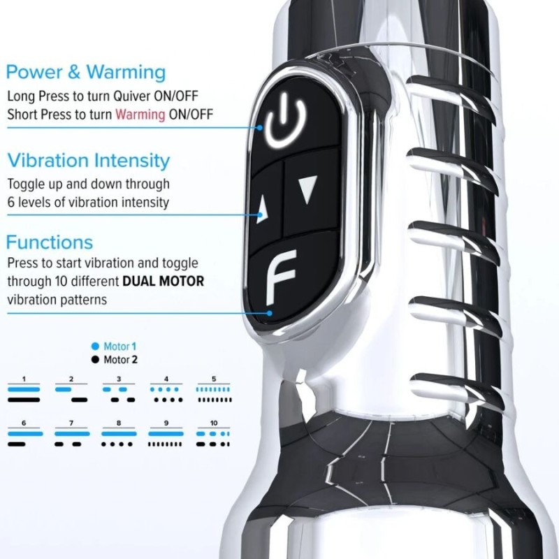 FLESHLIGHT - QUIVER RECHARGEABLE VIBRATING MASTURBATOR VAGINA