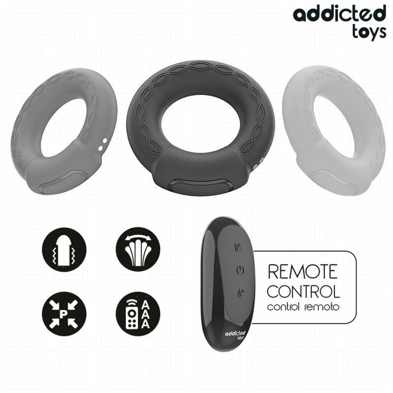 ADDICTED TOYS | HEATING EFFECT VIBRATING COCK RING REMOTE CONTROL